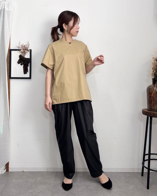 防水 シンプルトップス Camel