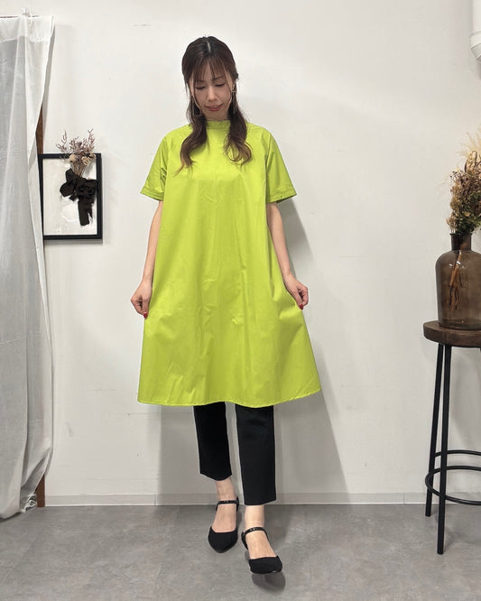 防水 半袖エプロンドレス Lime