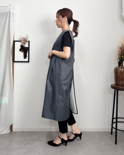 防水 ジャンスカエプロンドレス Dark Gray