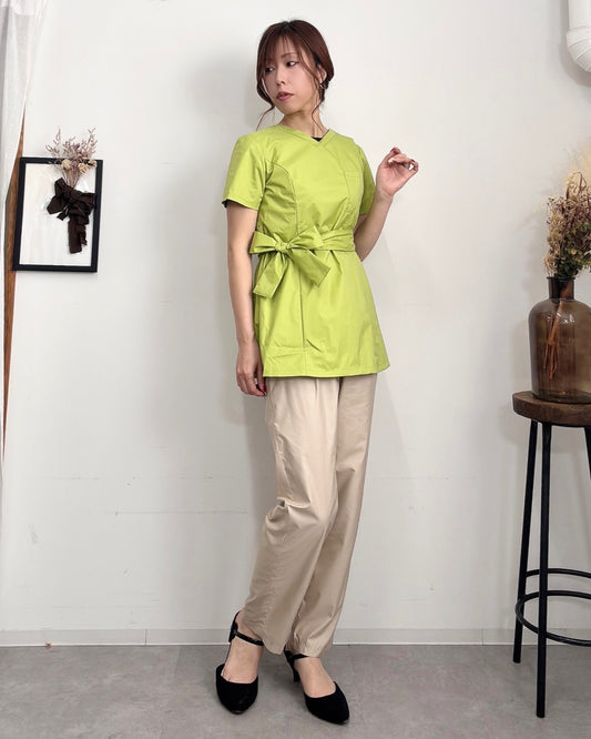 防水 リボントップス Lime
