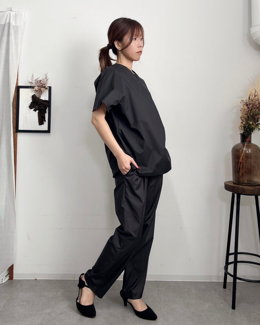 防水 シンプルトップス Black