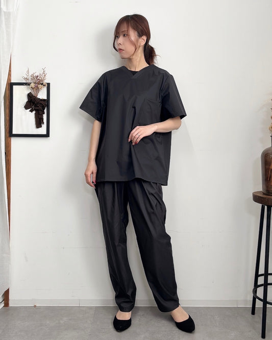 防水 シンプルトップス Black