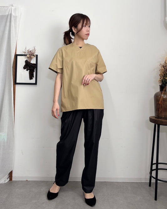 防水 シンプルトップス Camel