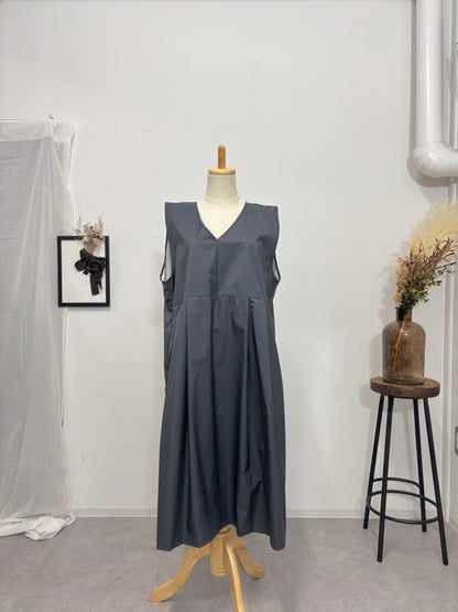 防水 ジャンスカエプロンドレス Dark Gray