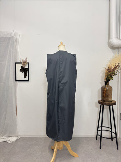 防水 ジャンスカエプロンドレス Dark Gray