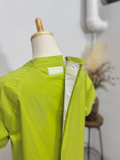 防水 半袖エプロンドレス Lime