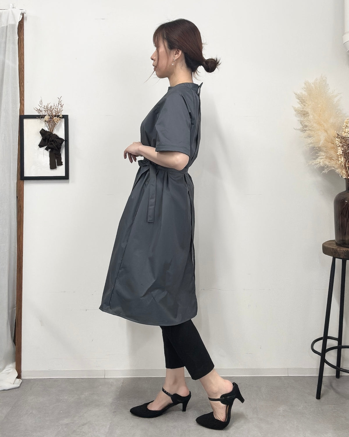 予約【1番人気！】防水 半袖エプロンドレス Dark Gray
