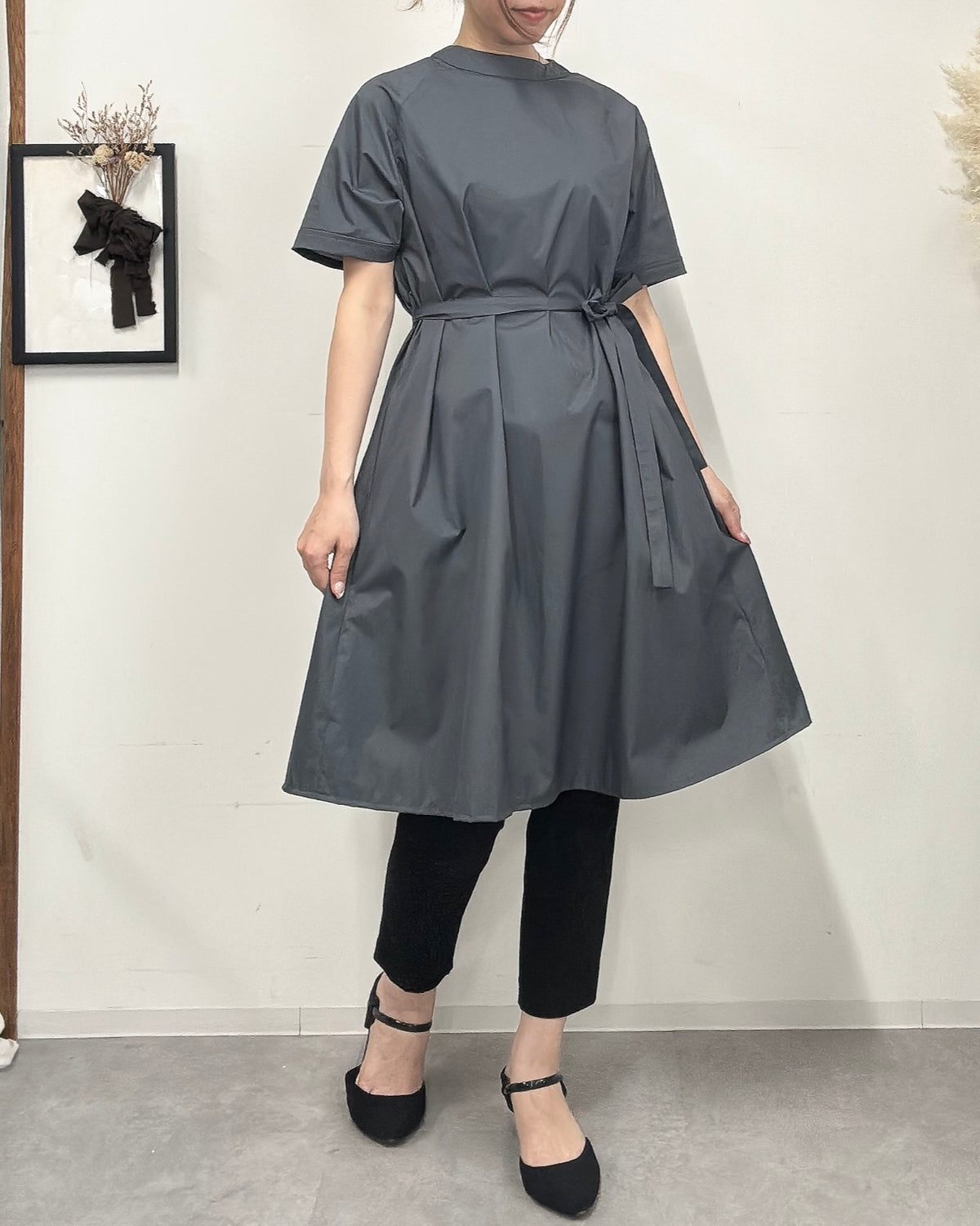 予約【1番人気！】防水 半袖エプロンドレス Dark Gray