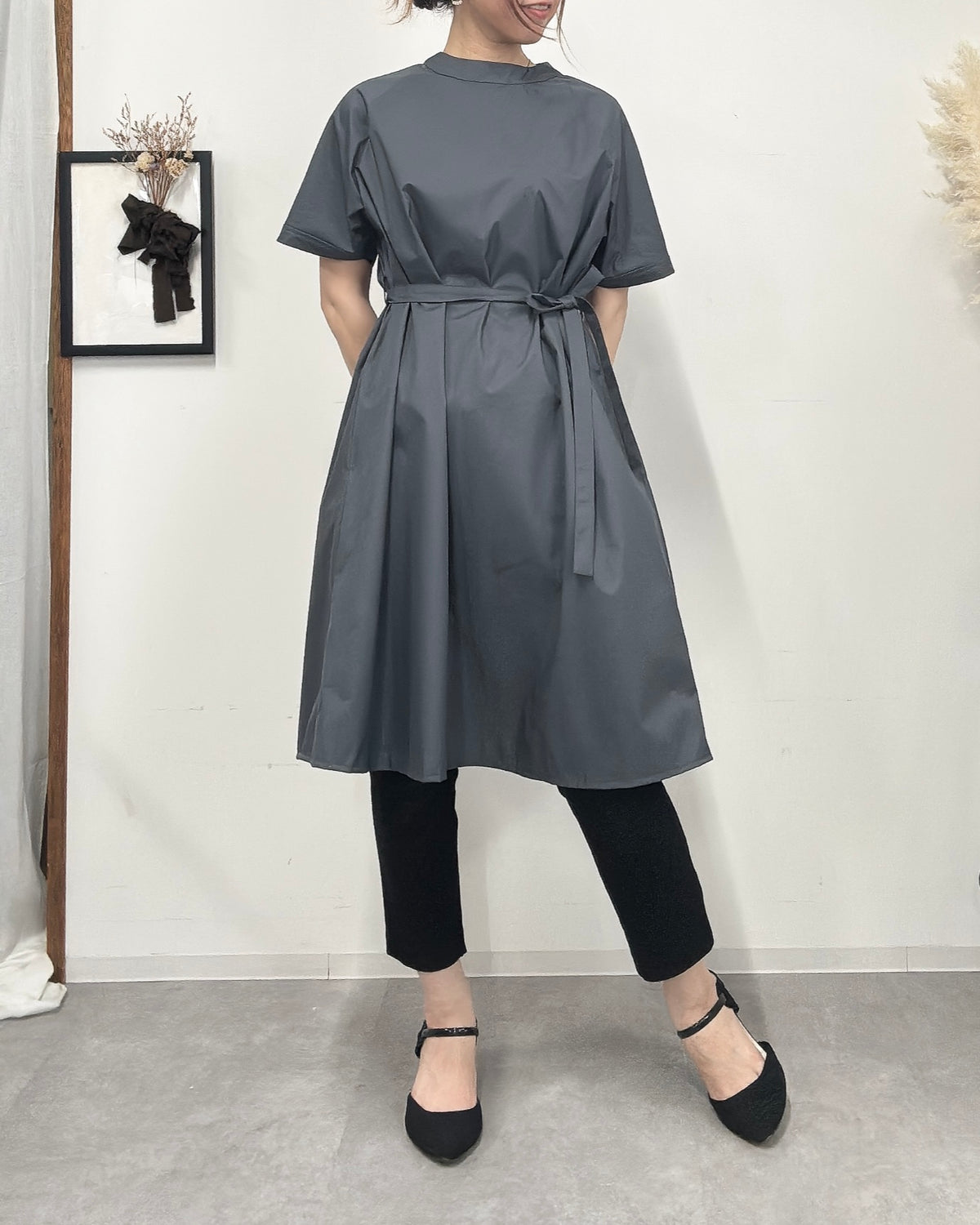 予約【1番人気！】防水 半袖エプロンドレス Dark Gray