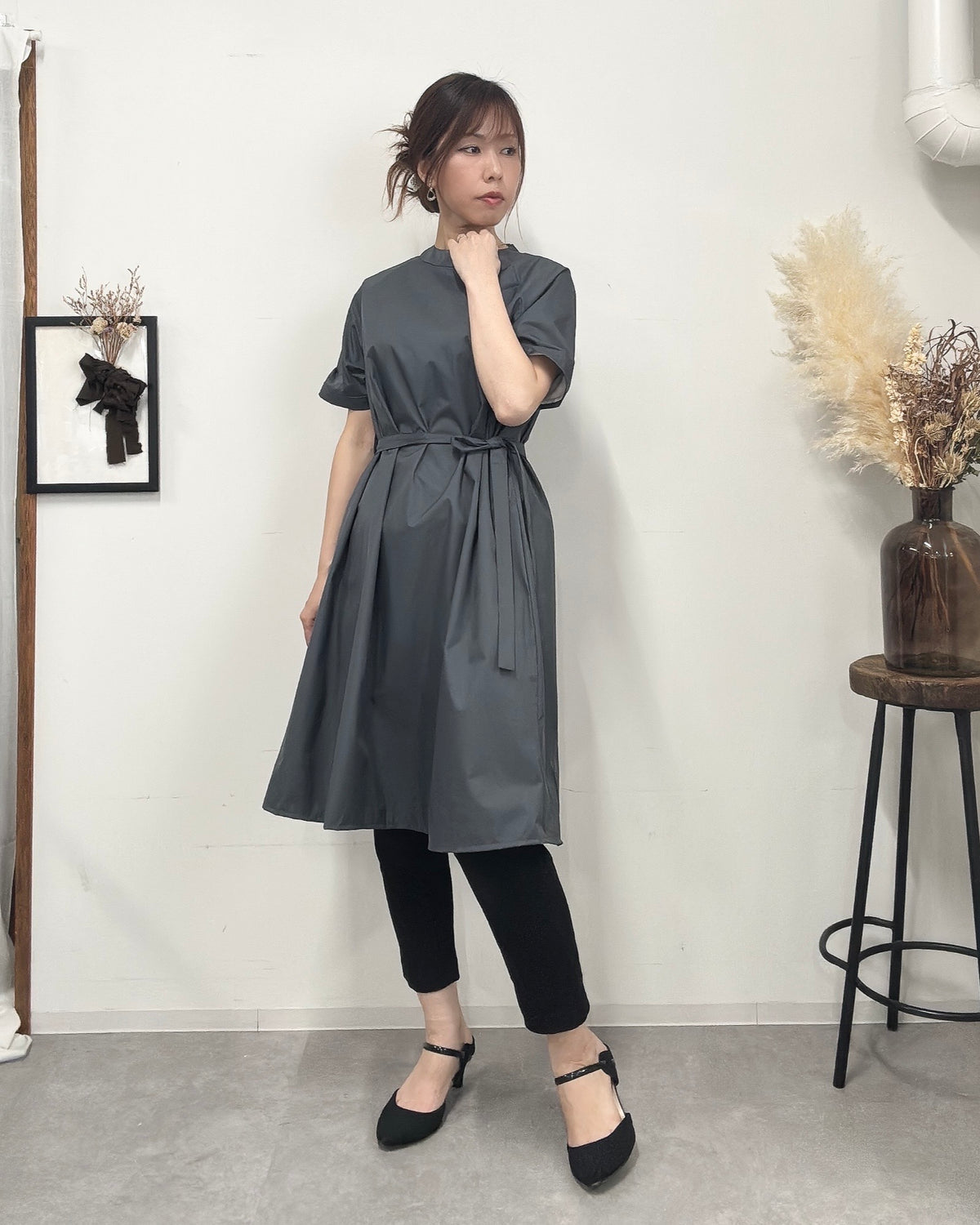 予約【1番人気！】防水 半袖エプロンドレス Dark Gray