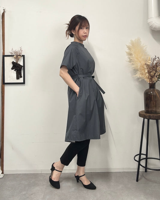 【1番人気！再入荷】防水 半袖エプロンドレス Dark Gray